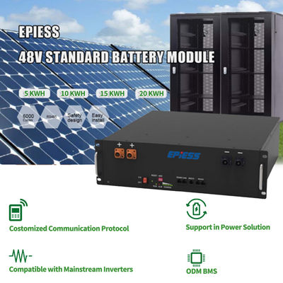 51.2V 5.12KWh 48 Volt Lithium Ion Battery Pack Rack Mounted For Energy Storage