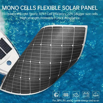 OEM Portable Mobile 100W Flexible Solar Panels For Hiking CE CB TUV Certificated