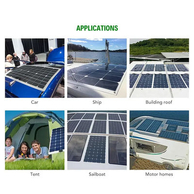 OEM Portable Mobile 100W Flexible Solar Panels For Hiking CE CB TUV Certificated