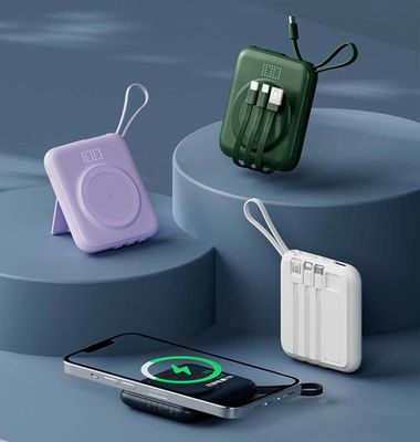 Compact Wireless Mobile Power Bank 15000mAh 20000mAh OEM With LED Display
