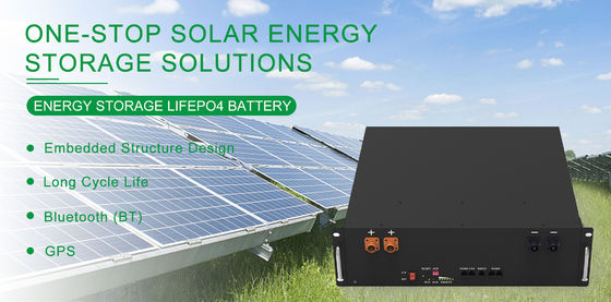 10kWh 51.2V 200Ah LiFePO4 Rack Mount Lithium Battery For Home Solar Energy Storage