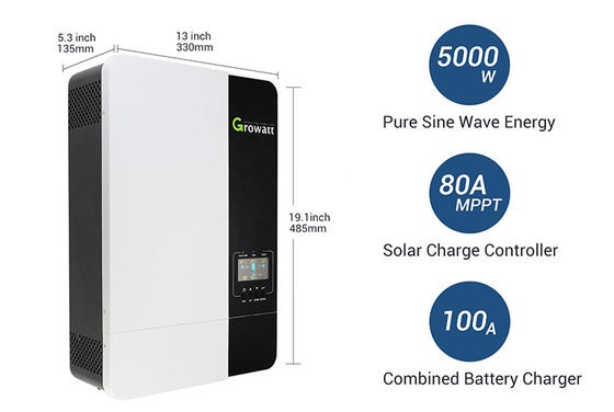 Growatt SPF3500ES SPF5000ES  48V Off Grid Solar Inverter for 5kVA 5kW Solar Panel Systems
