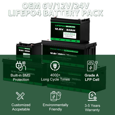 12.8V 100Ah LiFePO4 Battery Enerforce OEM Long Lifespan for Solar and Backup Systems